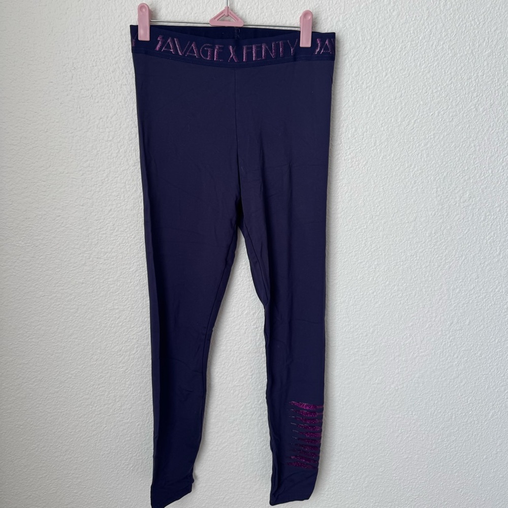 Savage X Fenty Purple Leggings with Elastic Waistband - Size M